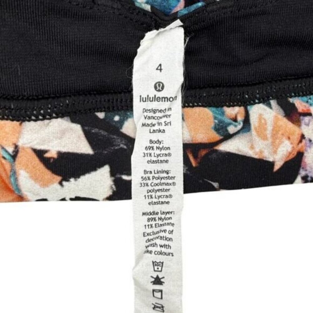 Lululemon Energy Bra In Color Crush Multi Size 4 - Picture 7 of 7
